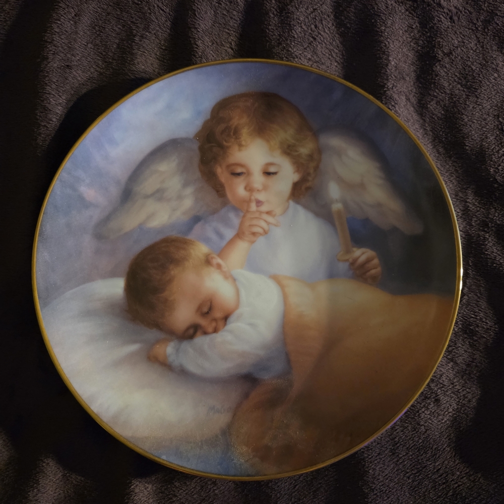 Cherubic Guardian Ceramic Plate